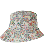 Natural Beige Paisley Bucket Hat