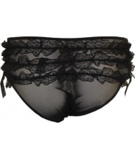 Black Knickers With Lace Frills And Bows