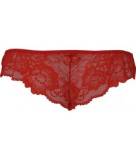 Gorgeous Red Ladies Underwear Stretch Lace Brazilian Cut 