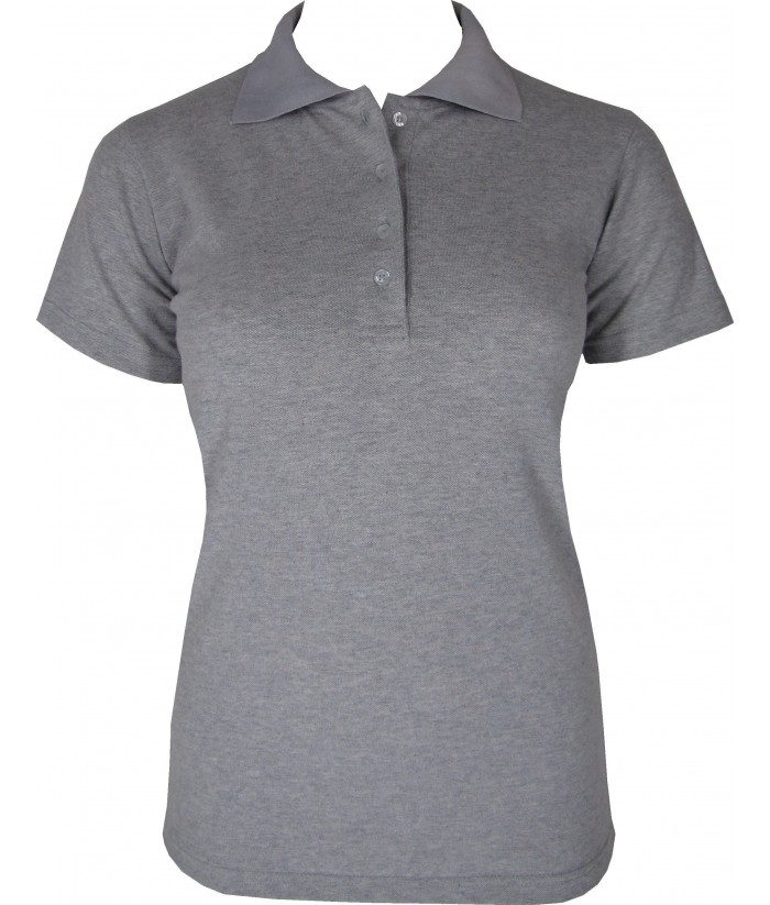 Women's Grey Polo Shirt | Discreet Tiger