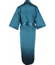 Full Length Green Satin Robe / Dressing Gown