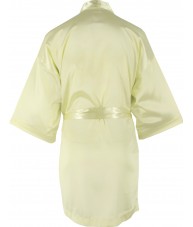 Pale Yellow Satin Robe / Dressing Gown