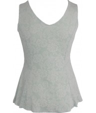 Mint And Ivory Flared Top 
